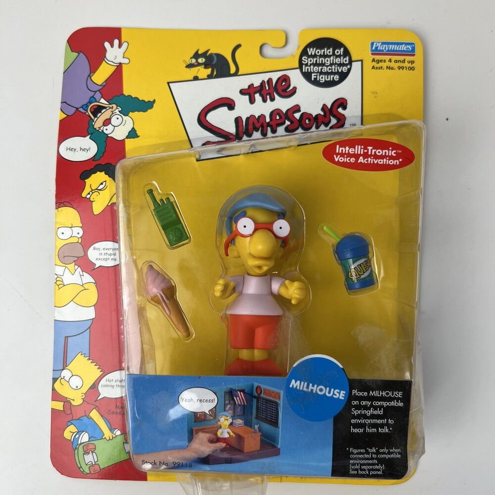 The Simpsons Milhouse Intelli-Tronic Voice Activation Action Figure Playmates